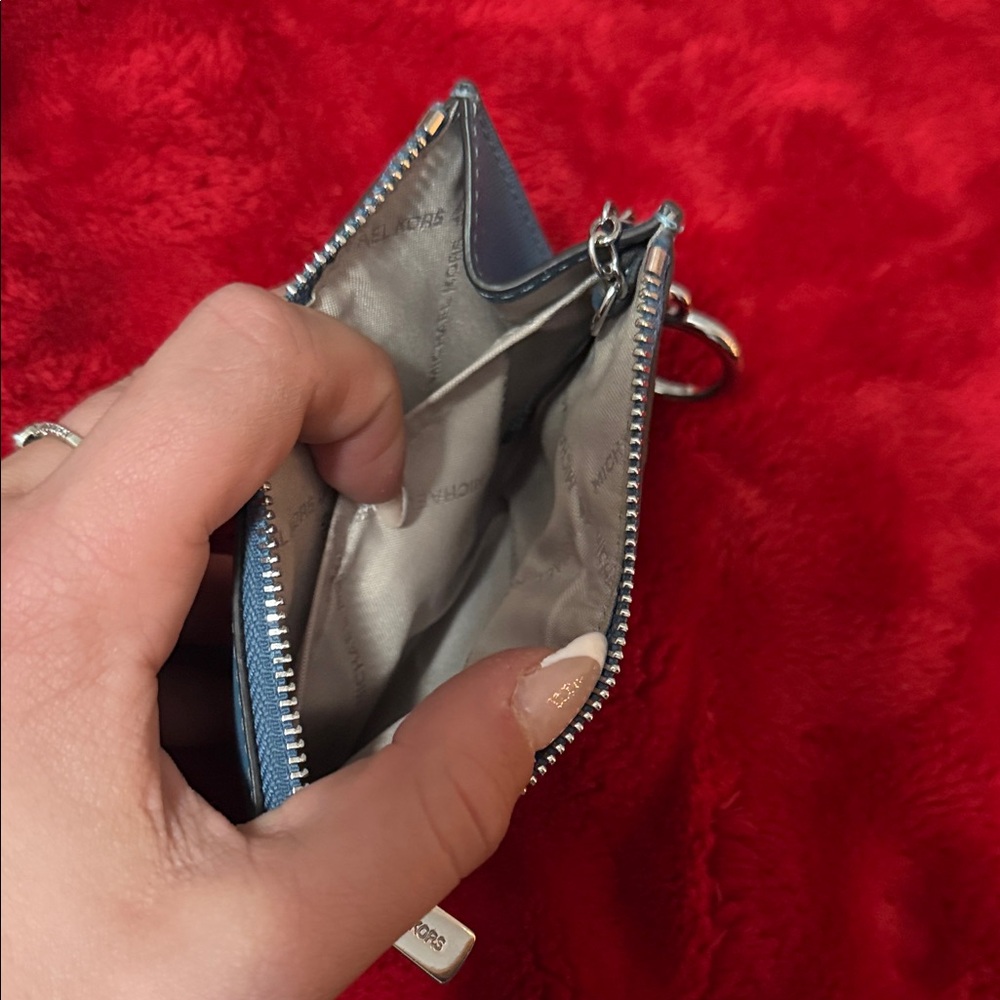 Michael Kors Teal Key & Card Holder - Picture 5 of 8